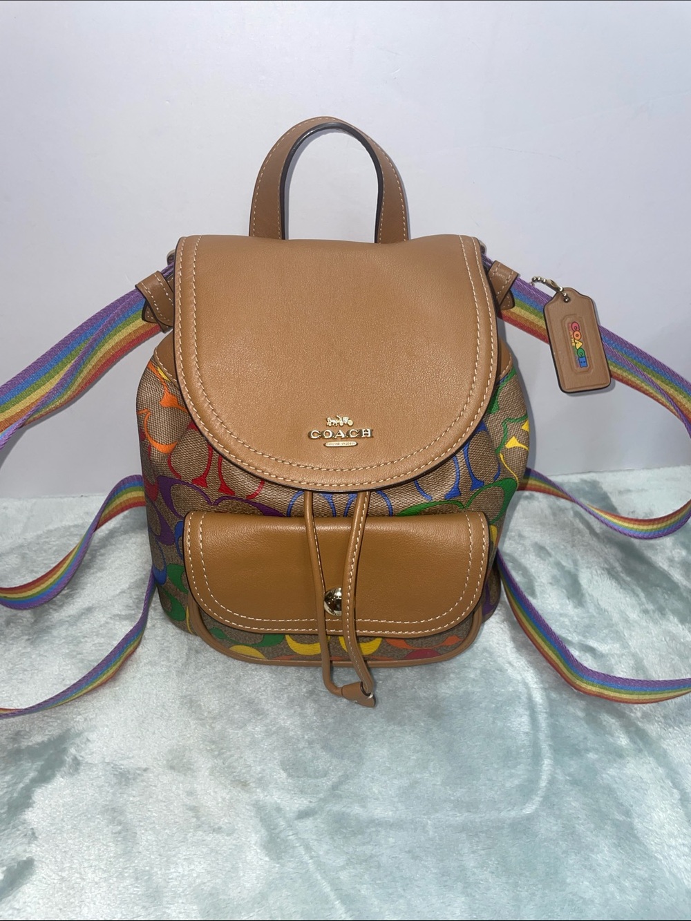 Coach ‘Pennie’ 22 Rainbow Mini Backpack
